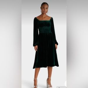 Hill House Home Jasmine Nap Dress Green NWOT Sz XS